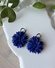kolczyki z masy plastycznej Kolczyki chabry ręcznie robione polimerowa glina 1