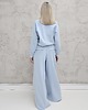 komplety damskie Sarai wygodny komplet bluza i szerokie spodnie z zakładkami Baby blue 3