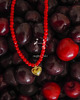 chokery Klasyczny naszyjnik z czerwonego kamienia z sercem 6