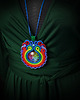 wisiory Kolorowy wisior soutache z mandalą 3