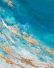 obrazy Turkusowy obraz abstrakcyjny Maldives VIII, obraz ręcznie malowany 6