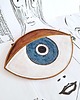 Ozdoby na ścianę Ceramiczna dekoracja ścienna oko 3