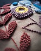 poduszki plecione Jesienna poduszka Boho punch needle 1
