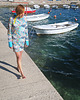 sukienki mini damskie Sukienka z kapturem "Submarine" z turkusem 3