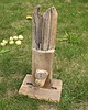 świeczniki i świece Świecznik drewniany, stara deska loft japandi /18/ rękodzieło handmade 3