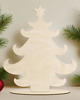 dekoracje świąteczne Drewniana Choinka na Podstawce do Malowania Figurka Dekoracja Świąteczna 1
