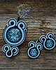 kolczyki soutache Niebieskie kolczyki sutasz z mandalą 7