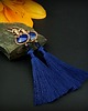 kolczyki wire wrapping Długie kolczyki z lapis lazuli i chwostem 9