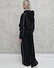 komplety damskie Lucia komplet z rozpinaną bluzą i szerokimi spodniami Black 4