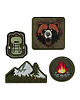 naszywki na ubrania Naszywki termoprzylepne outdoor survival bushcraft  Niedźwiedź 4 szt zestaw 1