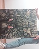 obrazy Obraz akrylowy ręcznie malowany 60x80 cm "Trampki nad miastem" 1