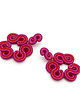 kolczyki soutache Fuksja, magenta, czerwony, różowy - kolczyki 1