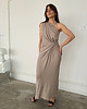 sukienki midi damskie Sukienka Linea taupe 6