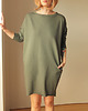 sukienki mini damskie Sukienka dresowa Oversize Oliwka 1