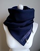 szale damskie Szal wełniany granatowy z metaliczną skórą - piękny 2