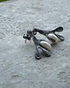 kolczyki wire wrapping Białe perły   - sztyfty 3