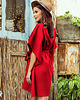 sukienki midi damskie 287-3 SOFIA Sukienka motyl - CZERWONA 2XL/3XL 3