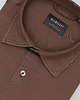 koszule męskie Koszula terranova 00555 długi rękaw brąz slim fit 1