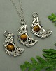 wisiory Wisiorek księżyc tygrysie oko wire wrapping 3