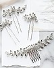 Ślubne ozdoby do włosów Kryształowy grzebień ślubny - silver sparkle 3