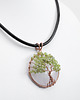 naszyjniki - inne Naszyjnik - drzewko życia - tree of life - Kryształ Górski i Peridot 2