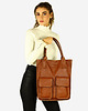 torby na ramię Torebka skórzany shopper bag z kieszeniami - MARCO MAZZINI brąz karmel 2