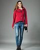 bluza bez kaptura damska Bluza Pati asymetryczna , krótka bluza dresowa 4