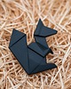 broszki Broszka Porcelanowa Origami Wiewiórka Czarna 3