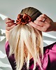 gumki do włosów Gumka jedwabna, scrunchie, frotka miedziana brązowa MAXI 2