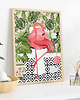 grafiki i ilustracje Plakat Flaming W Tropikalnej Łazience 4