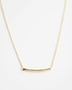 złote naszyjniki 16k Gold Plated Square Tube Necklace 2