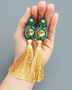 kolczyki soutache Classico zielone kolczyki sutasz z chwostem 2