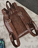 plecaki PLECACZEK DAMSKI SKÓRZANY BRĄZOWY WĘŻOWY WZÓR MAŁY MIEJSKI PLECAK T-18-PBR 7