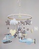 karuzele i girlandy do łóżeczka Karuzela handmade dla dzieci , spadochron, balony i chmurki do pokoju 6