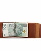 portfele męskie Portfel Skórzany Slim Wallet z Klipsem Banknotówka Jucht Koniak BW68 1