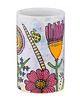 dodatki - łazienka - różne Kubek Pojemnik Ceramiczny na Szczoteczki Fiori 1