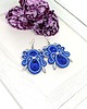 kolczyki soutache Kobaltowo-srebrne kolczyki sutasz - kolekcja Angel 3
