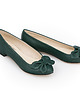 baleriny damskie SKÓRZANE BALERINY ZAPATO 048 - ZIELONY 1