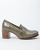 botki damskie SKÓRZANE PÓŁBUTY ZAPATO 250  ZIELONY RETRO 1