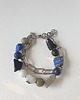 bransoletki z kamieni naturalnych Bransoletka RAW z grubym łańcuchem, lapis lazuli, czarny turmalin 3