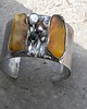 bransoletki wire wrapping Bursztyn w zaroślach -  bransoleta mankiet CUFF 1