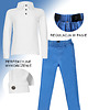 spodnie dla chłopców Niebieskie spodnie dla chłopca z regulacją w pasie 1
