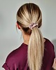 gumki do włosów Gumka jedwabna, scrunchie, gumka do włosów, gumka satynowa perłowy blond MINI 4