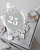 kartki scrapbooking 25 rocznica ślubu, srebrne gody, kartka 3d 3