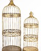 kwietniki Klatka dekoracyjna metalowa 2 sztuki złote 3
