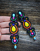 kolczyki soutache Długie etniczne kolczyki soutache 3