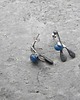 kolczyki wire wrapping Kianit   - sztyfty 3