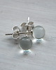 kolczyki wire wrapping Kulki transparentne - polerowane srebro 925 1