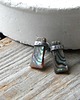 kolczyki wire wrapping Muszla paua - abalone - sztyfciki 2