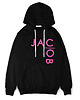 bluzy męskie Bluza  hoodie z różowym nadrukiem 5